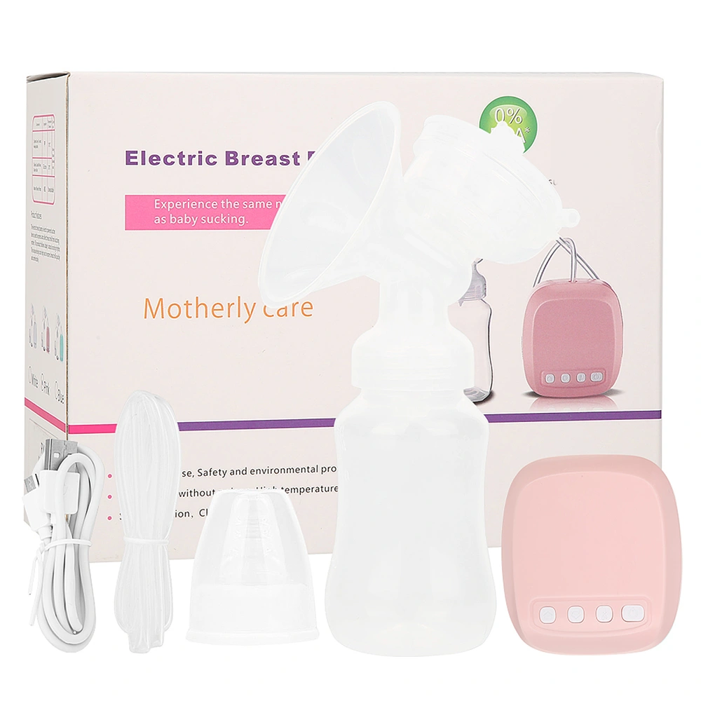 Electric Breast Pump Automatic Milk Feeding Extractor Baby Breastfeeding Accessory(Rose Tire Lait)