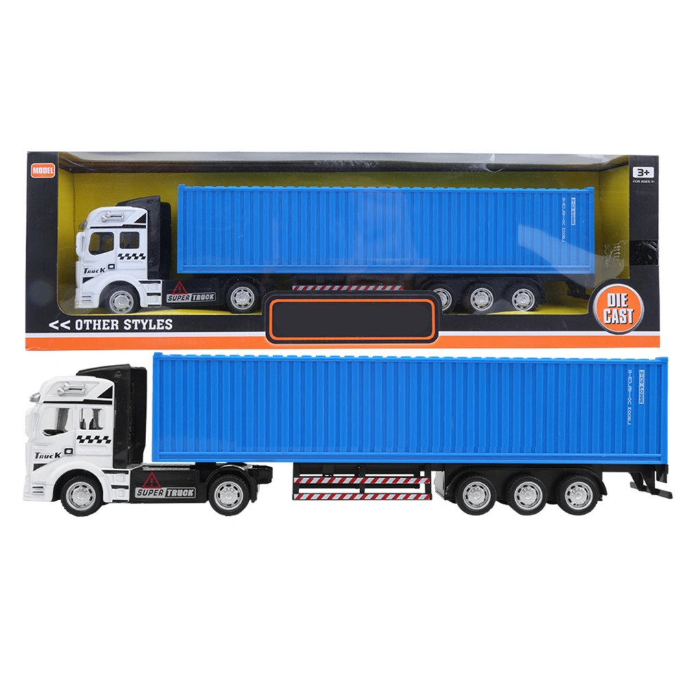 1: 48 Alloy Container Truck Model Toy Highly Simulation Children Car Toys VehicleBlue Container Truck Model