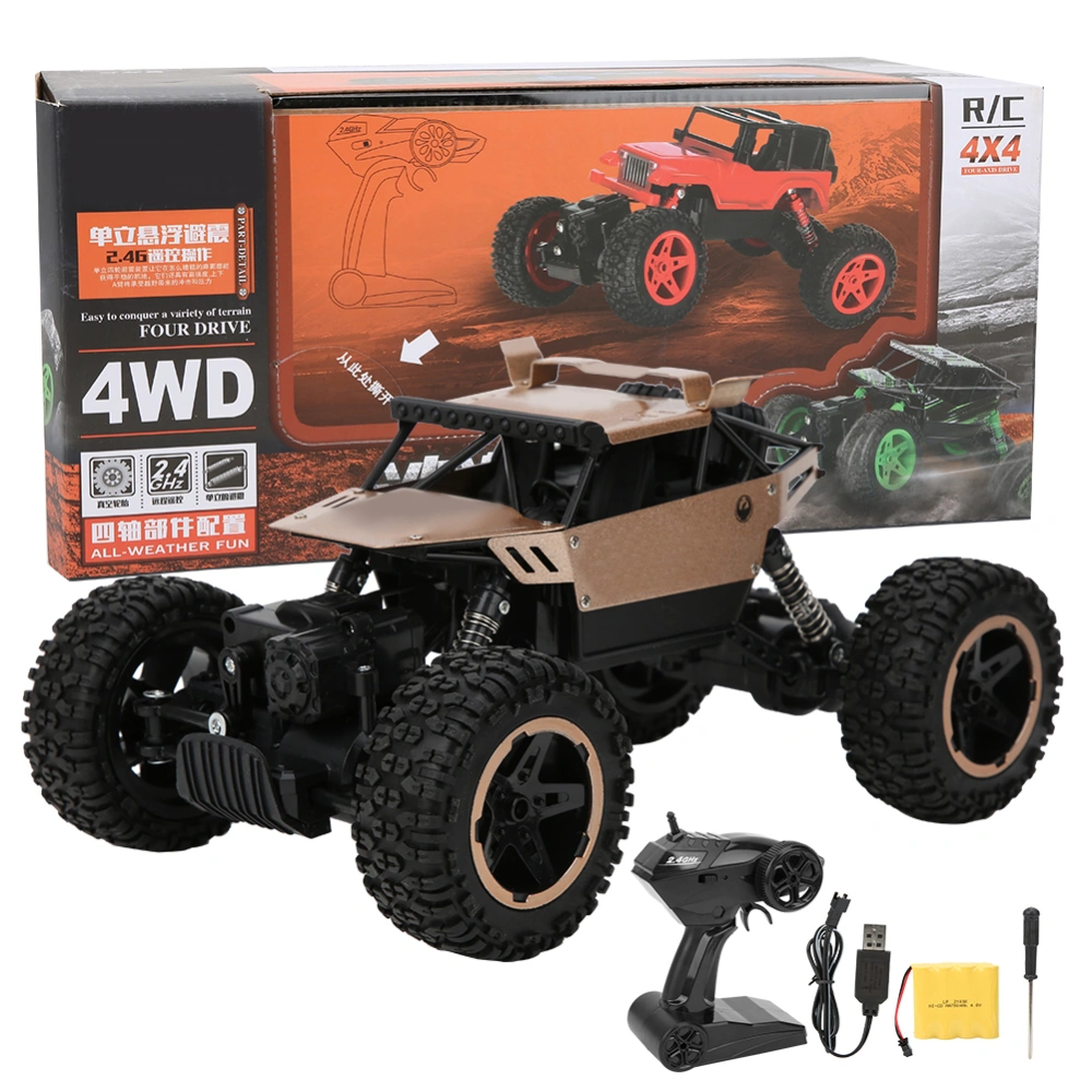 2.4G 1 : 18 Scale Highly Simulation Remote Control Car Model Toy Gift for Baby BoyGold 1:18