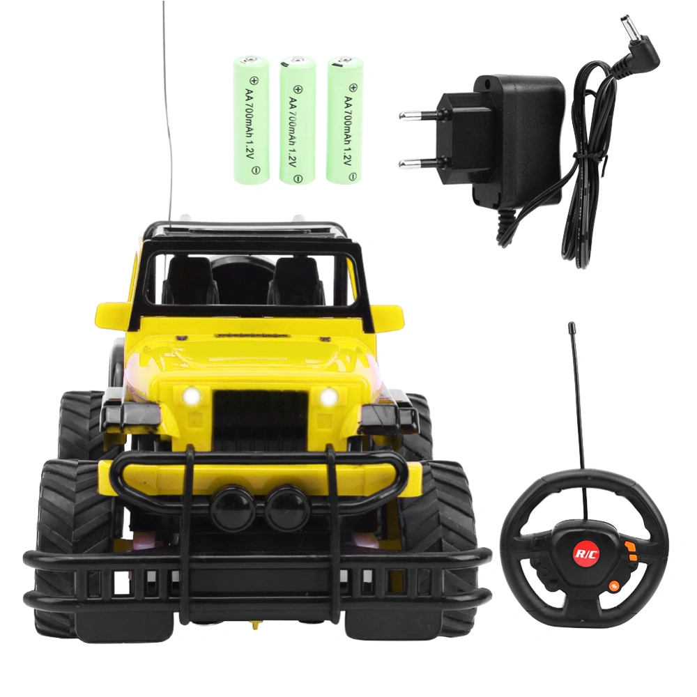 1:18 Remote Control Car Toy Highly Simulation Children Electronic RC Vehicle Toy EU Plug 110‑240VYellow RC Car