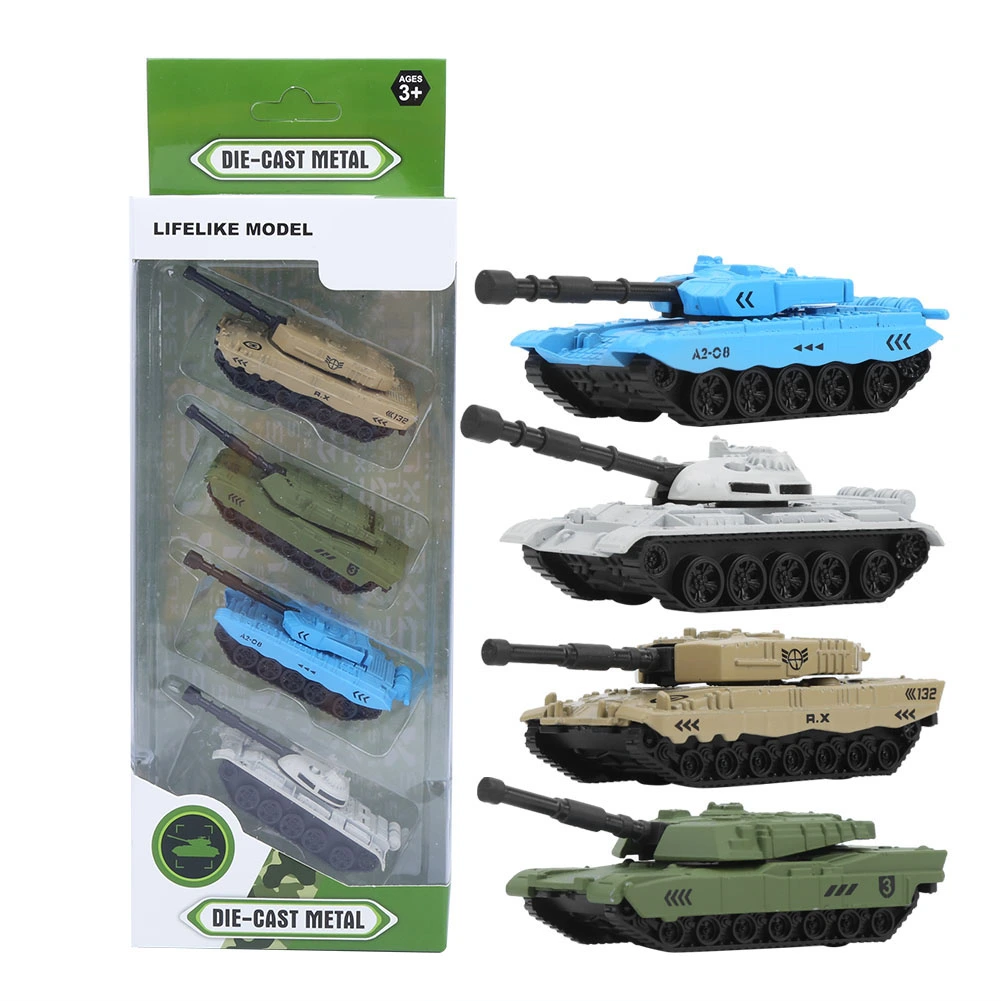 4pcs Alloy Tank Model Highly simulation Decoration Military Tank Model Toy for KidAlloy Tank Model