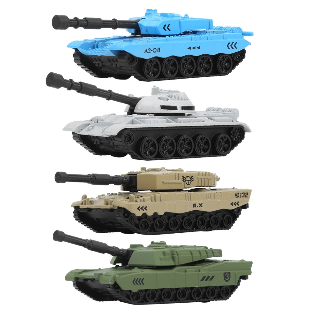 4pcs Alloy Tank Model Highly simulation Decoration Military Tank Model Toy for KidAlloy Tank Model