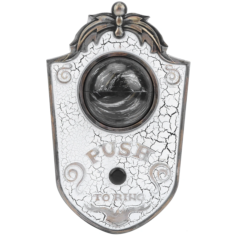 Halloween OneEyed Doorbell Decoration Door Hanging Doorbell Eyeball with Sound(White )
