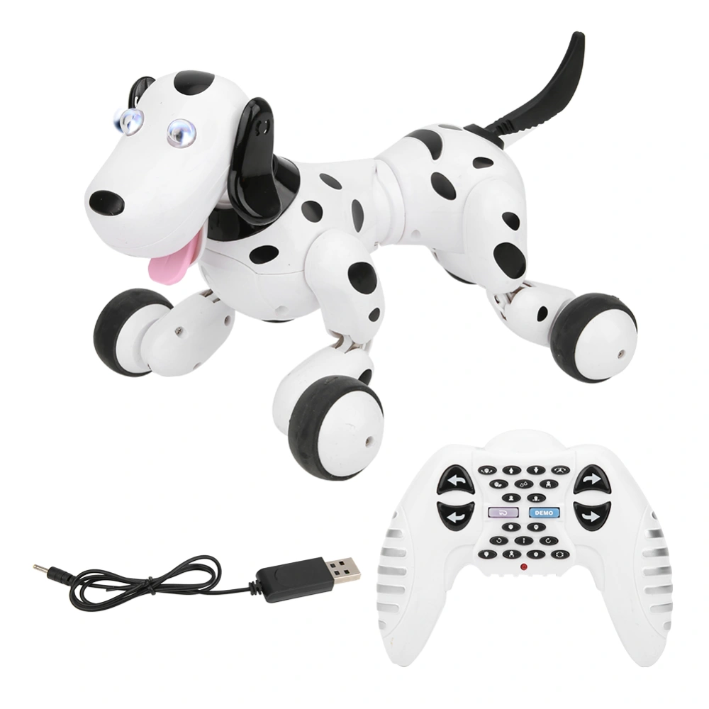 2.4G Wireless Remote Control Dog Toy MultiFunctional Electric Dog Children Toy(Black )