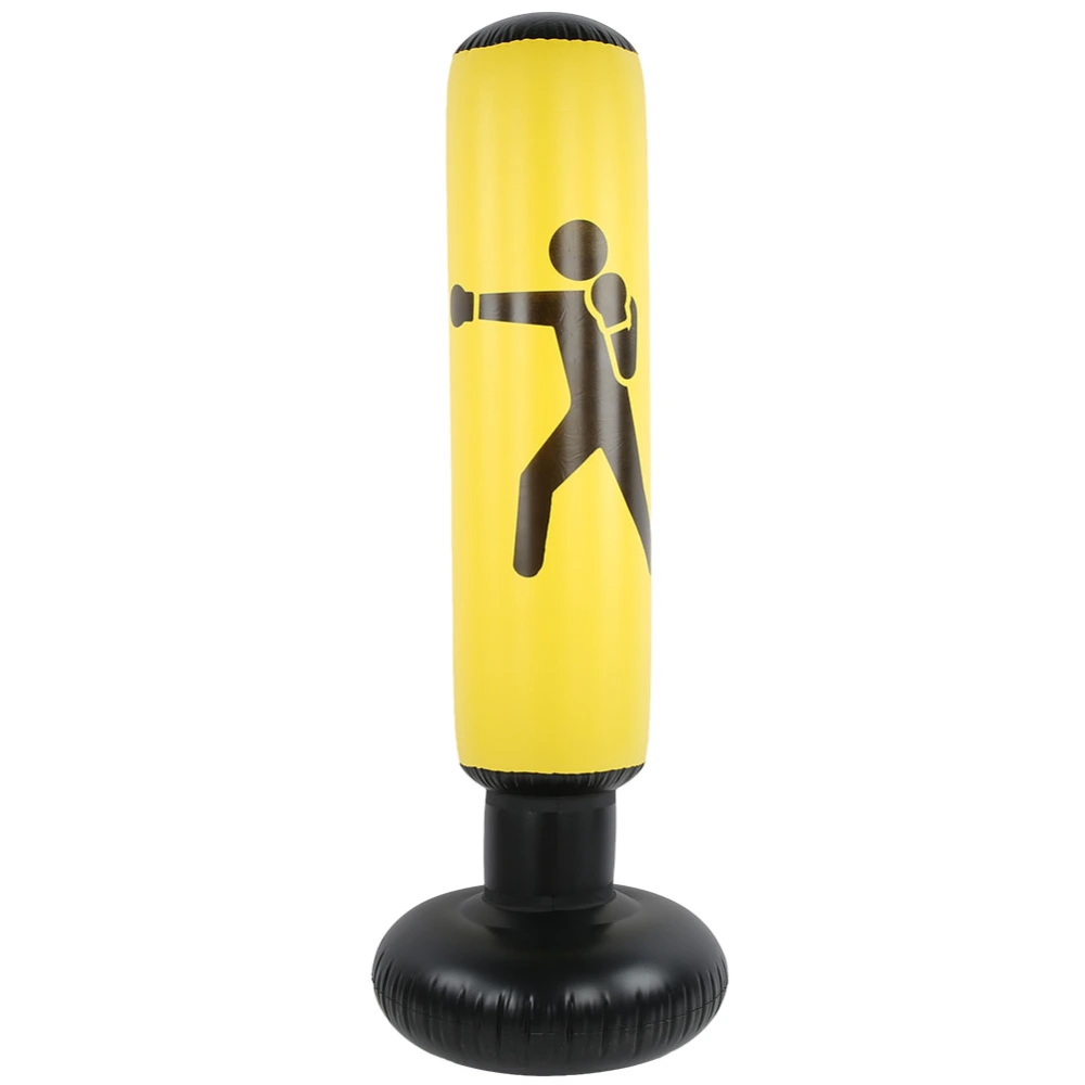 Inflatable Boxing Column Adults Fitness Decompression Sandbag Punching Bag ThickenYellow