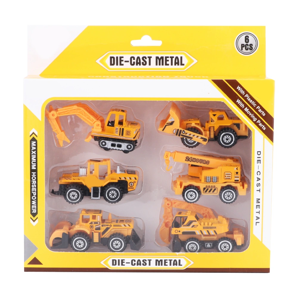 6pcs 1:64 Engineering Car Model Alloy Construction Vehicle Car Model Children ToyEngineering Car