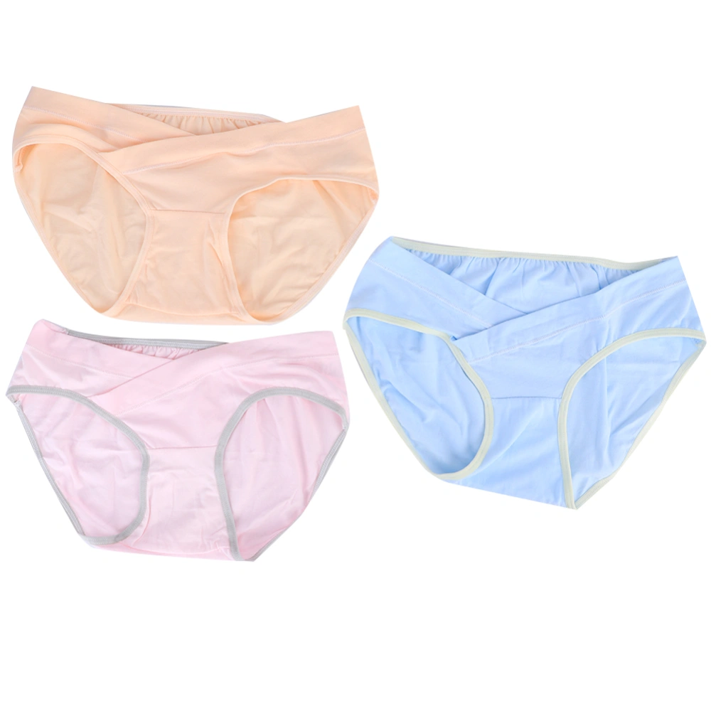 3Pcs Pregnant Women Low Waist Underpants Maternity Underwear Belly Lift Cotton Panties Briefs