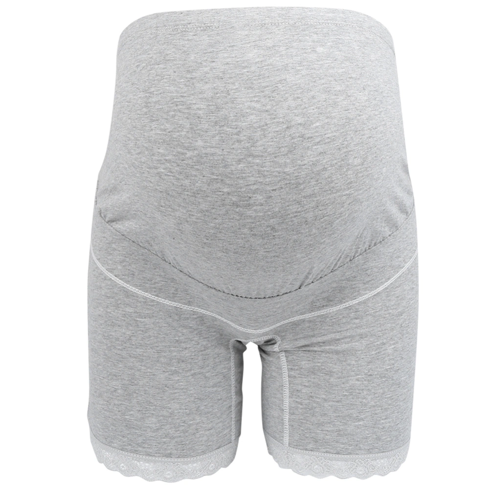 Pregnant Woman High Waist Safety Pants Soft Elastic Adjustable Boyshorts UnderwearGray XL