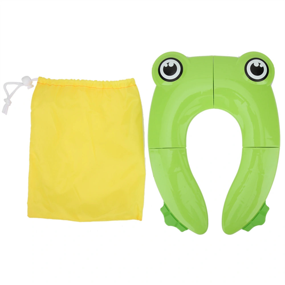 Toddler Kids Baby Folding Potty Seat Cushion Cover Toilet Training Safe Seat PadGreen