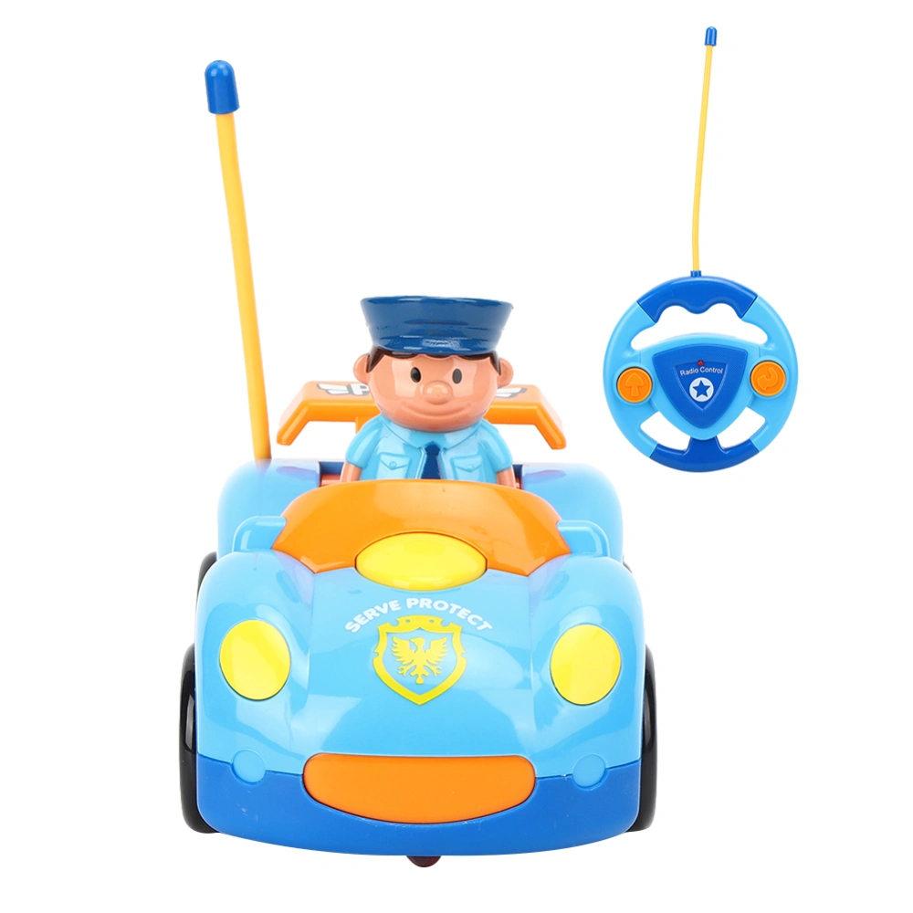 Remote Control Car Toy Children Kid Electric Cartoon RC Car Model with Light SoundLight Blue