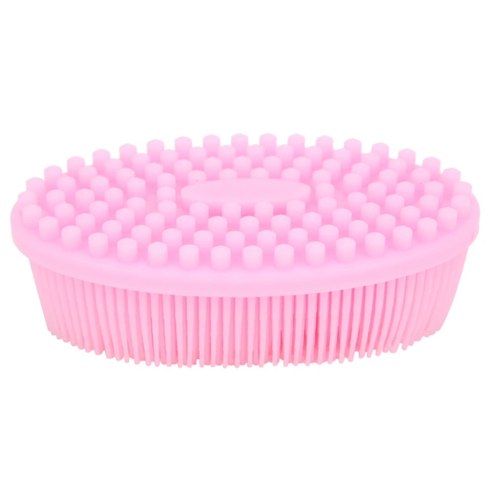 Baby Shampoo Brush Exfoliating Silicone Bathing Brush Massage Hair Washing Scalp BrushPink