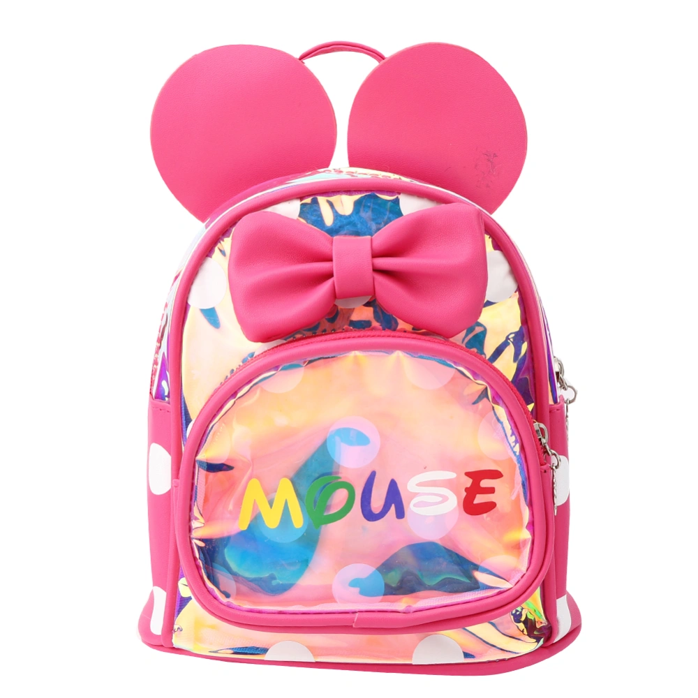 Children School Bags Elementary School Toddler Cartoon Cute Ear Backpack for KidRose Red