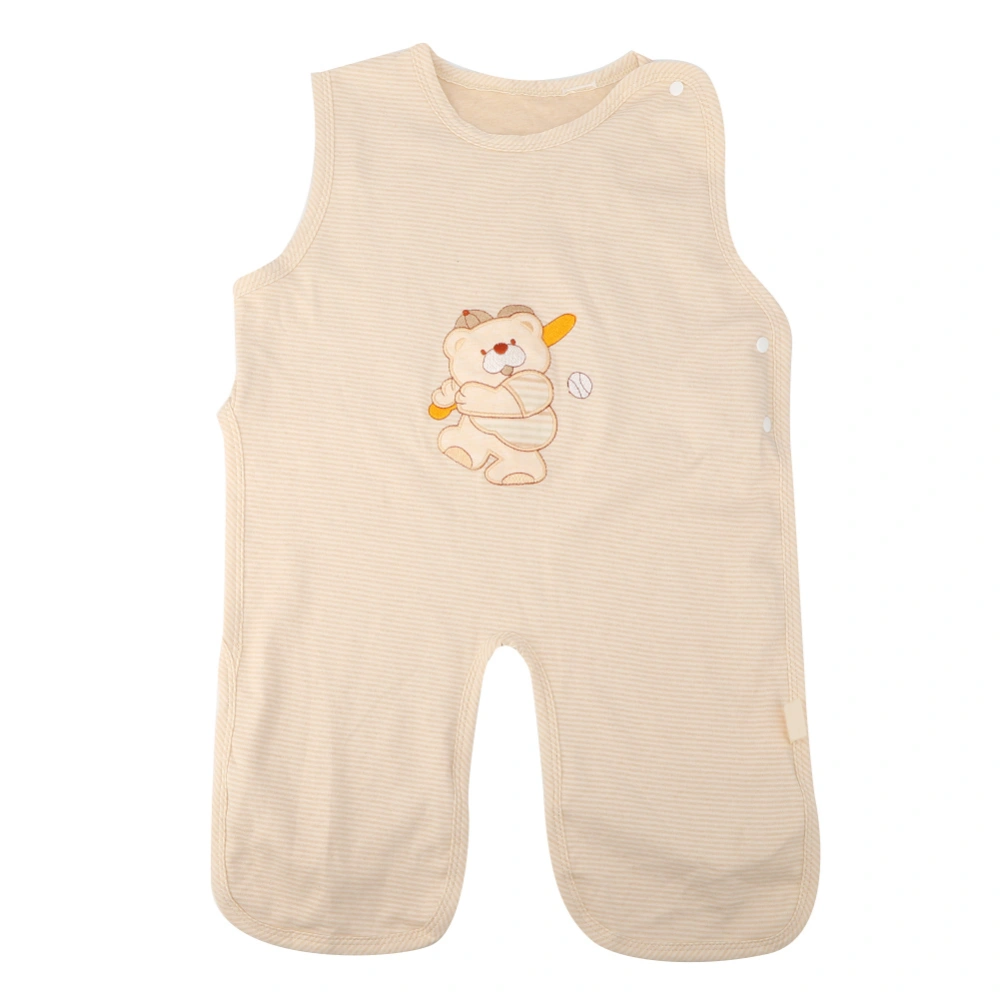 Baby Sleeping Bag Children Sleeveless Sleepsack Anti Kick Newborn Toddler SleepsuitBaseball Bear Thin Cotton L