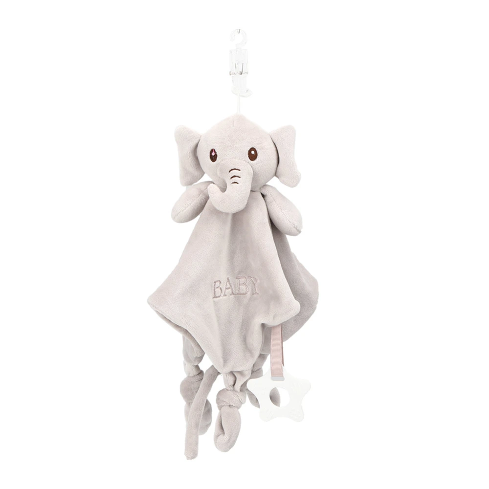 Newborn Comforter Plush Toy Soothing Baby Animal Handkerchief Soft Baby Towel BlanketGray Elephant