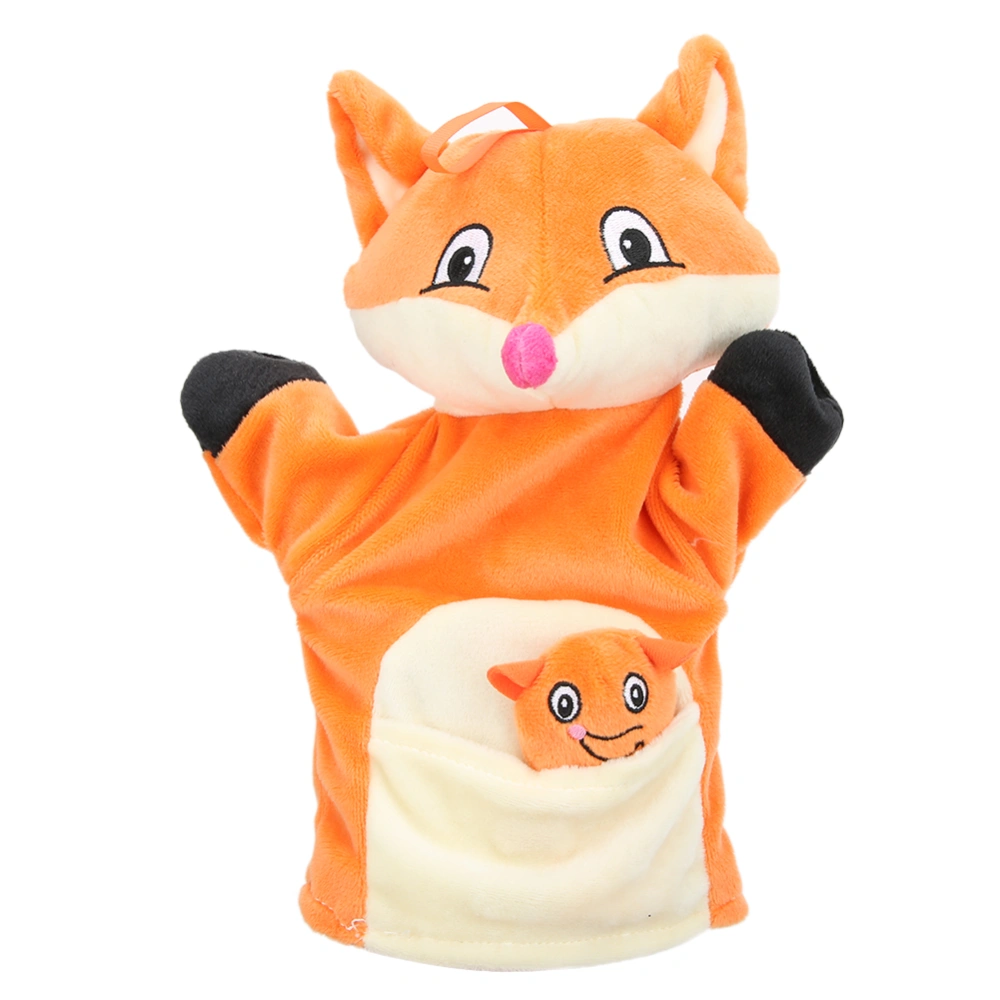 Finger Puppet Toys Sleeve Dolls Animal Hand Puppet Baby Plush Educational Toys for BabyOrange