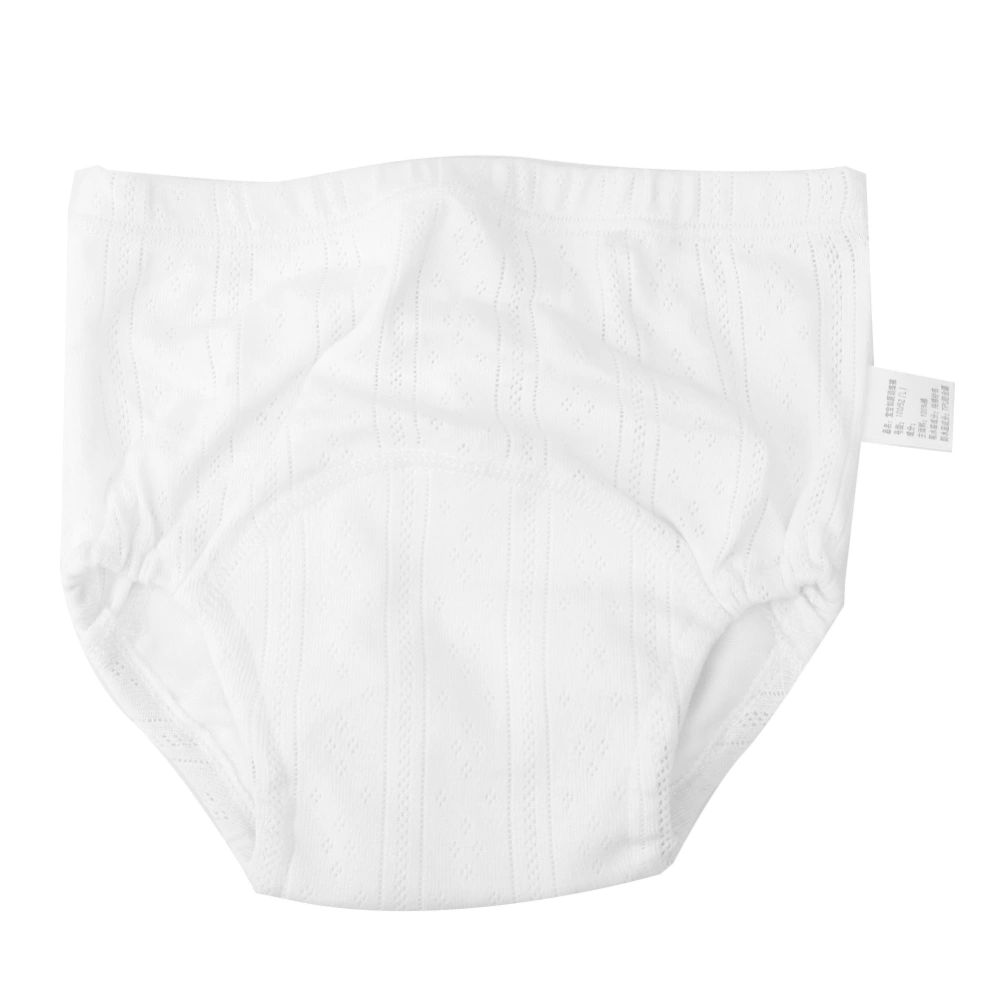 Toilet Training Underwear Washable Toddler Cotton Training Pants Anti Leakage Diaper Pants(White L)