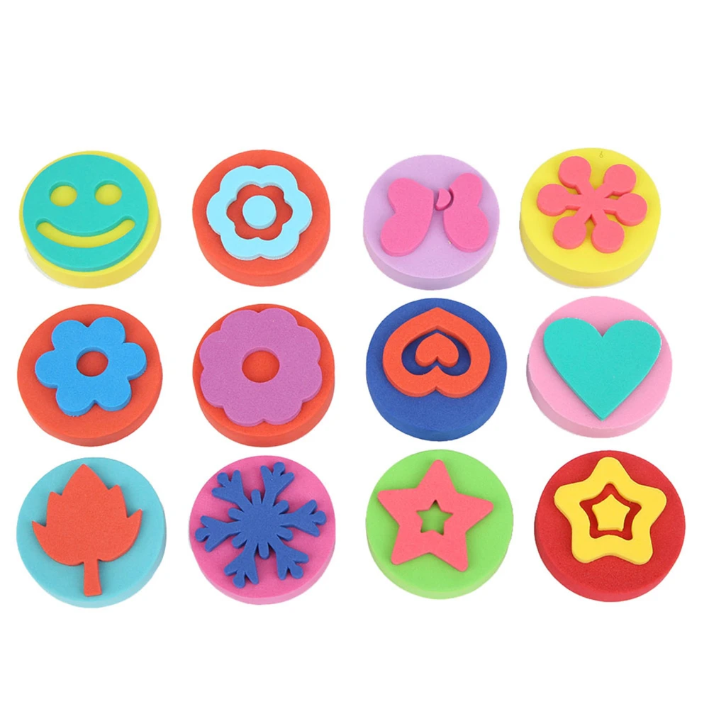 Drawing Sponge Stamp Early Learning Painting Sponge Seals Educational Painting Tools for ChildrenSponge Seals