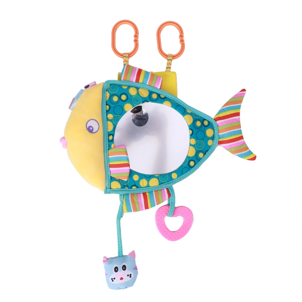 Car Backseat View Mirror Plush Fish Shape Cartoon Pattern Safety Rearview MirrorFish