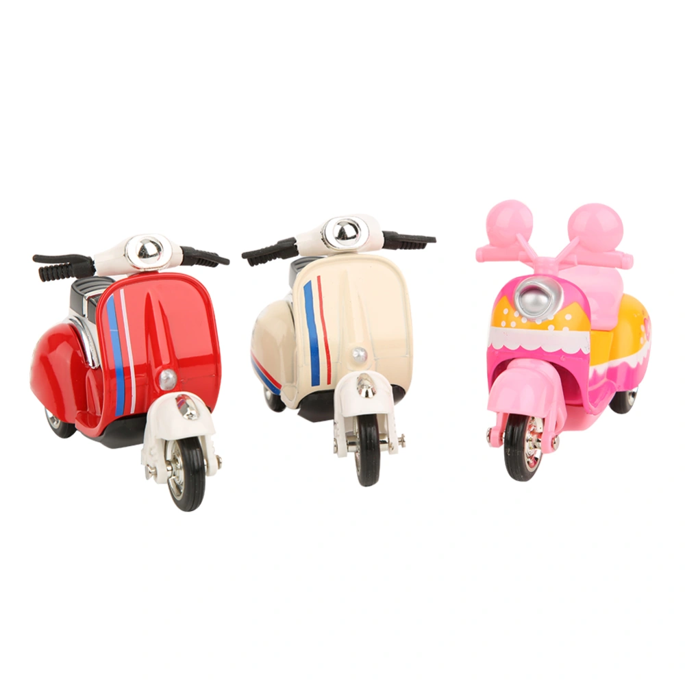 3pcs Alloy Women Motorbike Model Highly Simulation Children Pull Back Vehicles Toy