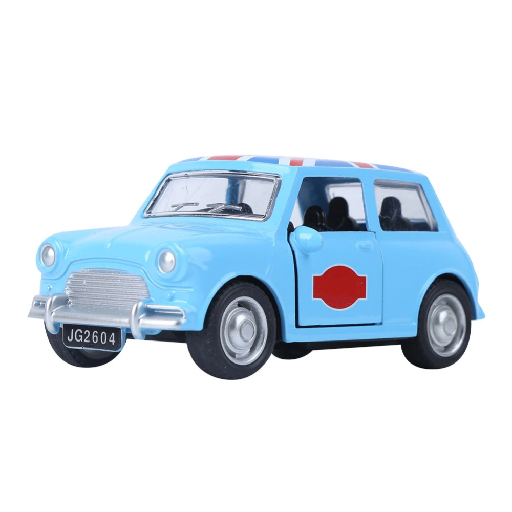 Mini Alloy Car Toy Highly Simulation Vehicle Model Children Kid Pull Back Vehicle Toy(Blue )