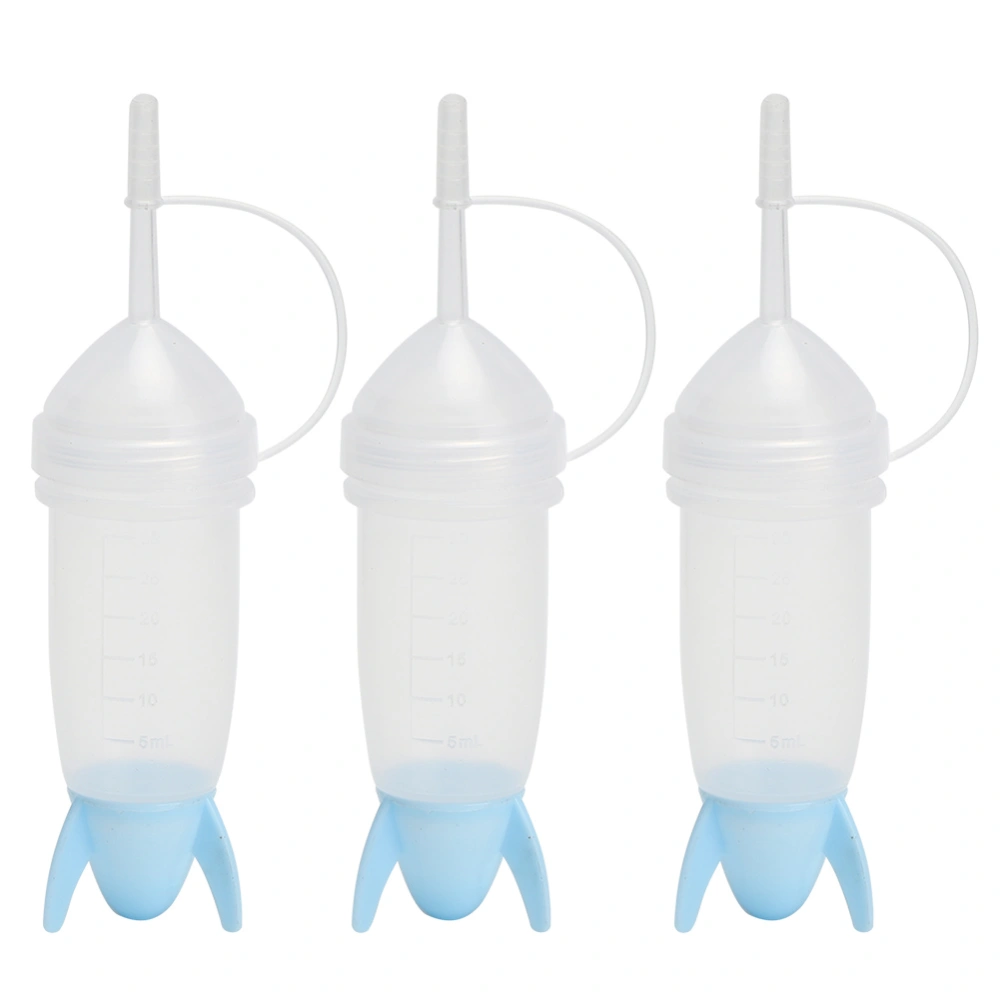 3pcs Professional Baby Medicine Feeder Safe Baby Caring Infant Smart Medicine DispenserBlue