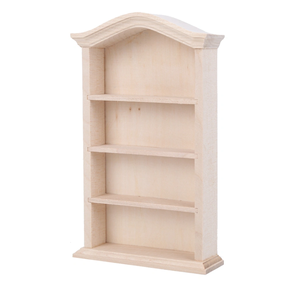 1:12 Doll House Wooden Bookshelf Model for Dolls DIY Dollhouse Furniture AccessoryBookshelf