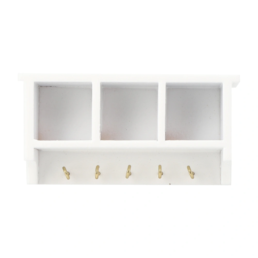 1:12 Dollhouse Miniature Simulated Wall Rack Shelf Mini Furniture Model Toy AccessoryWhite Wall Rack