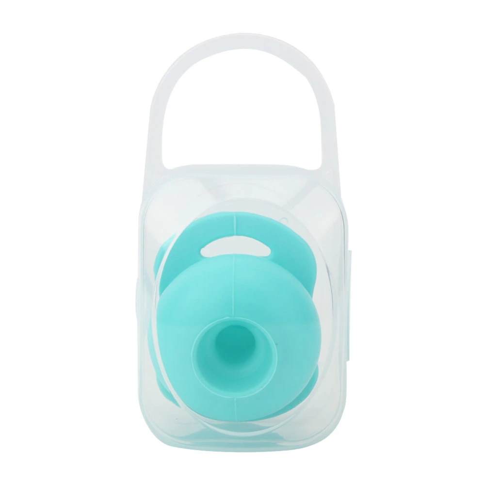 Baby Sleeping Silicone Pacifier Retractable Baby Nipple Soother Infant Appeasing ToyBlue