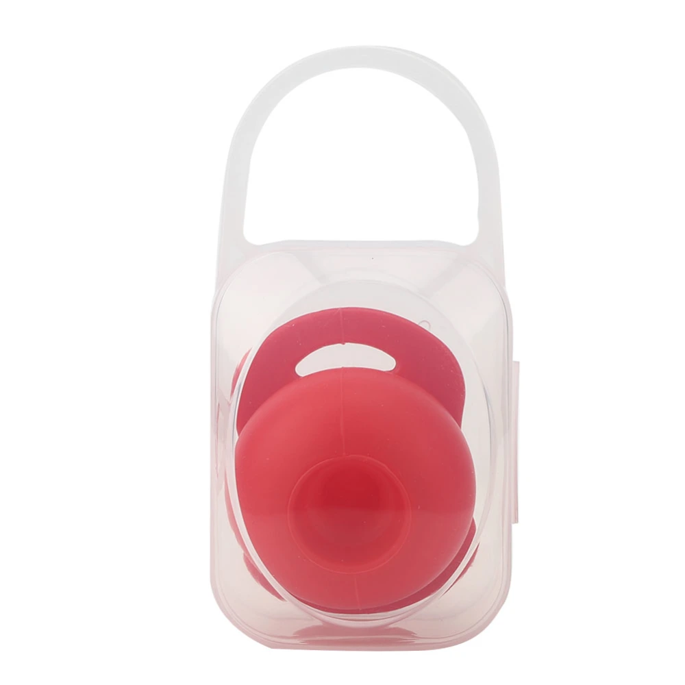 Baby Sleeping Silicone Pacifier Retractable Baby Nipple Soother Infant Appeasing ToyRed