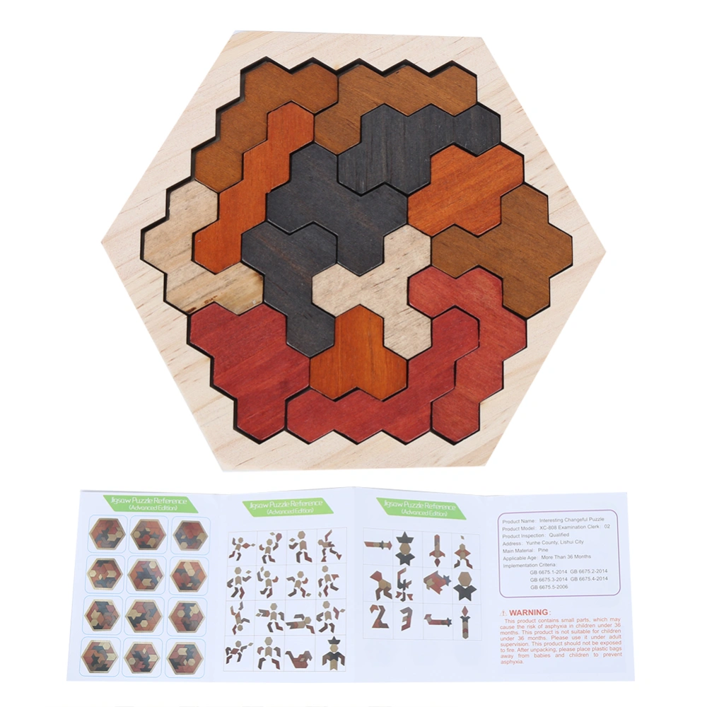 Children Puzzle Toy Educational Early Learning Toddler Kid Baby Wood Puzzle ToyPine Wood