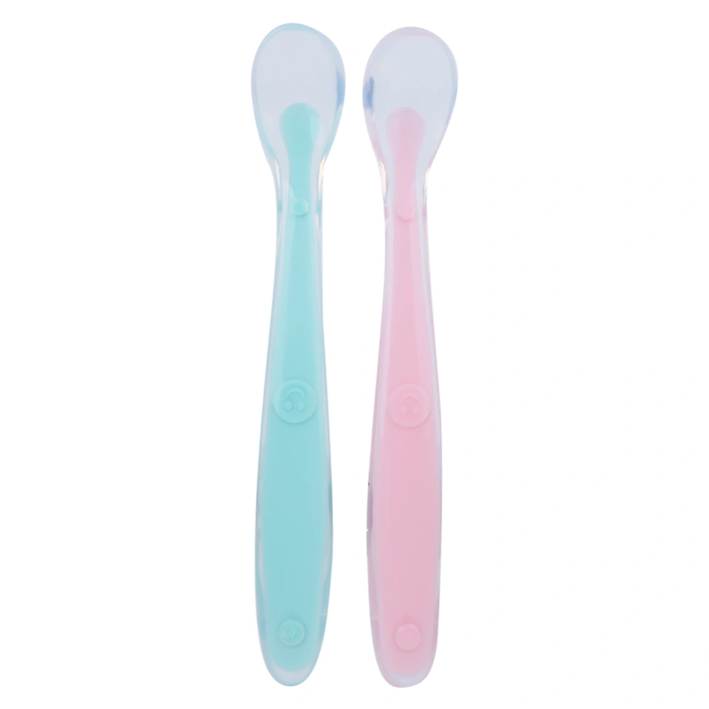 Baby Soft Silicone Spoon Baby Feeding Tools Safety Children Spoon Flatware Spoon