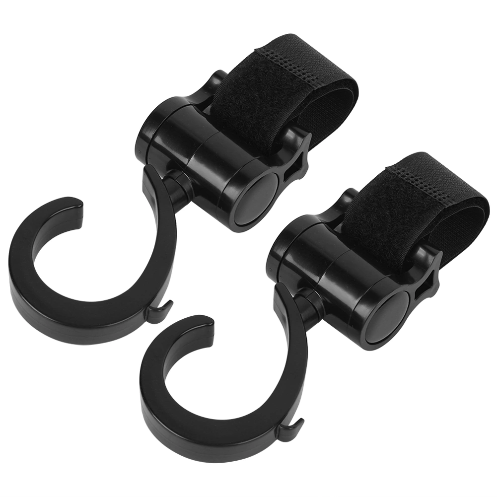 Rotatable Multi Functional Baby Stroller Hooks Universal Toy Bag Stroller Hook(2pcs )