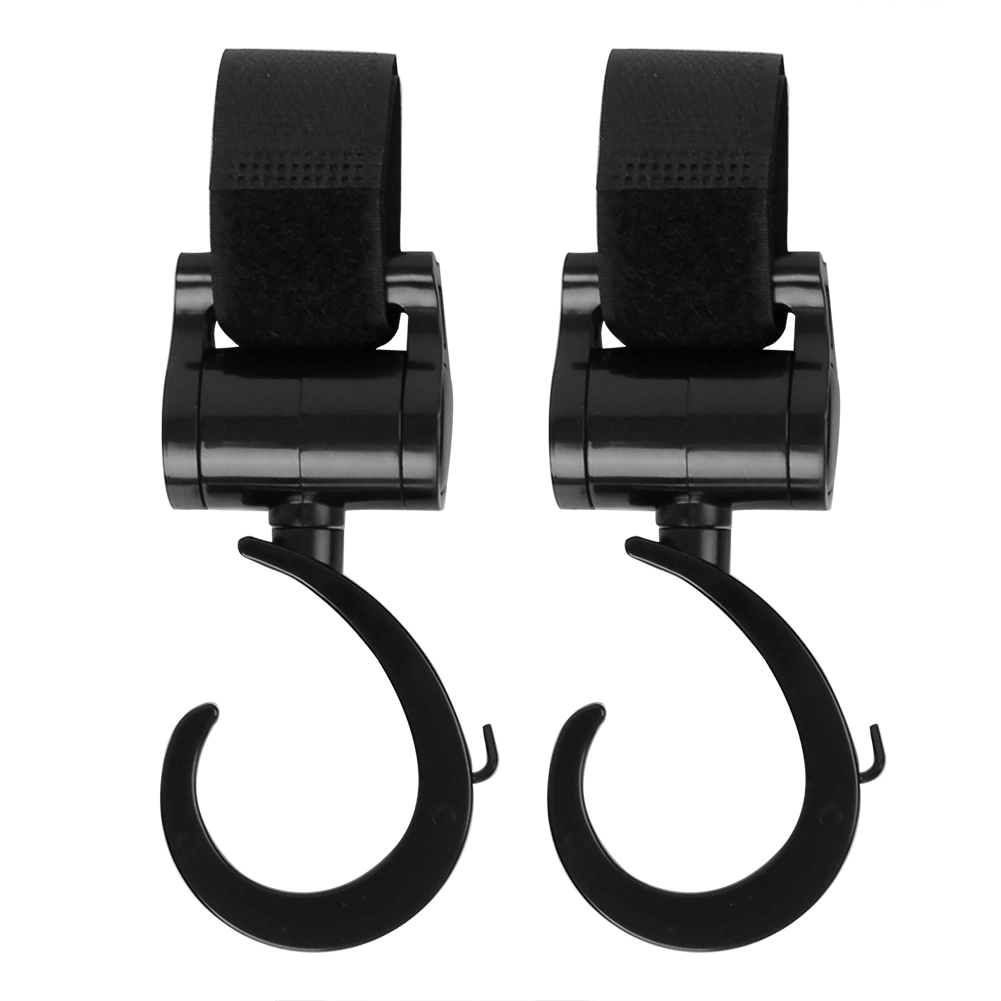 Rotatable Multi Functional Baby Stroller Hooks Universal Toy Bag Stroller Hook(2pcs )