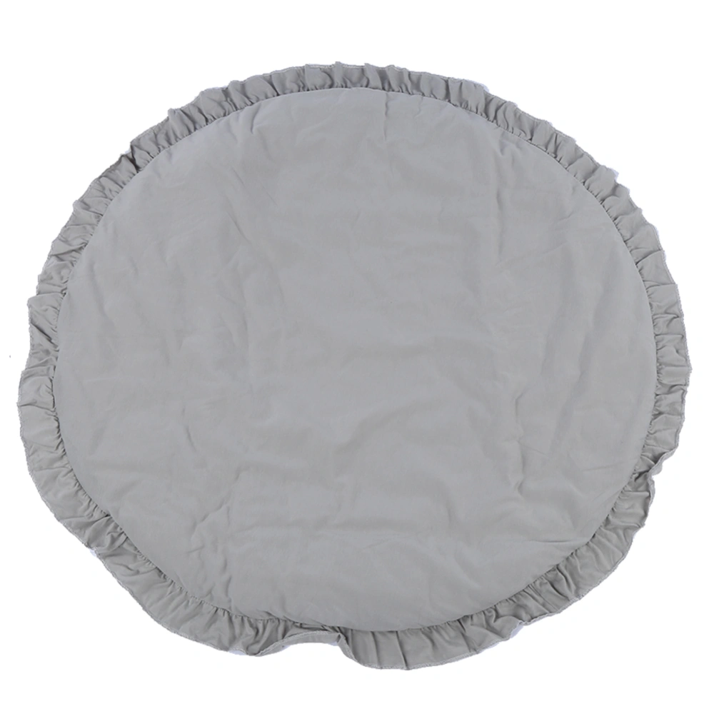 Baby Play Mat Round Shape Carpet Soft Cotton Decoration Crawling Mat for KidLight Gray