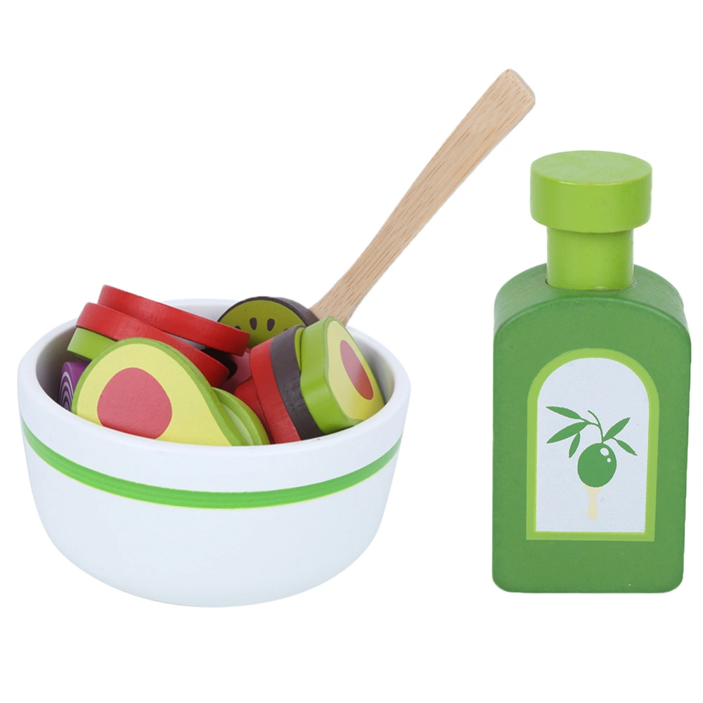 Simulation Fruit Vegetable Salad Food Kitchen Toys Wood Educational Children ToyFruit Vegetable Salad