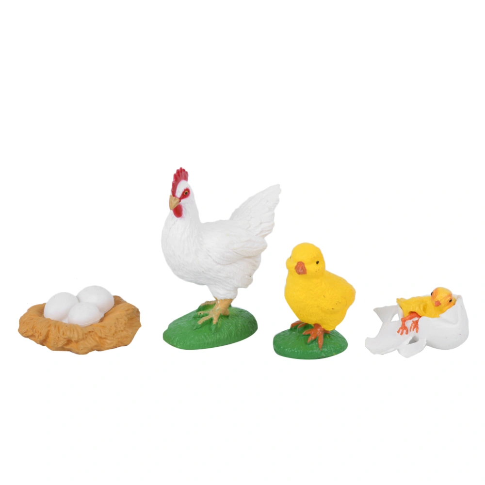 Cock Growth Cycle Model Children Miniature Simulation Animal Early Education Statue Toy