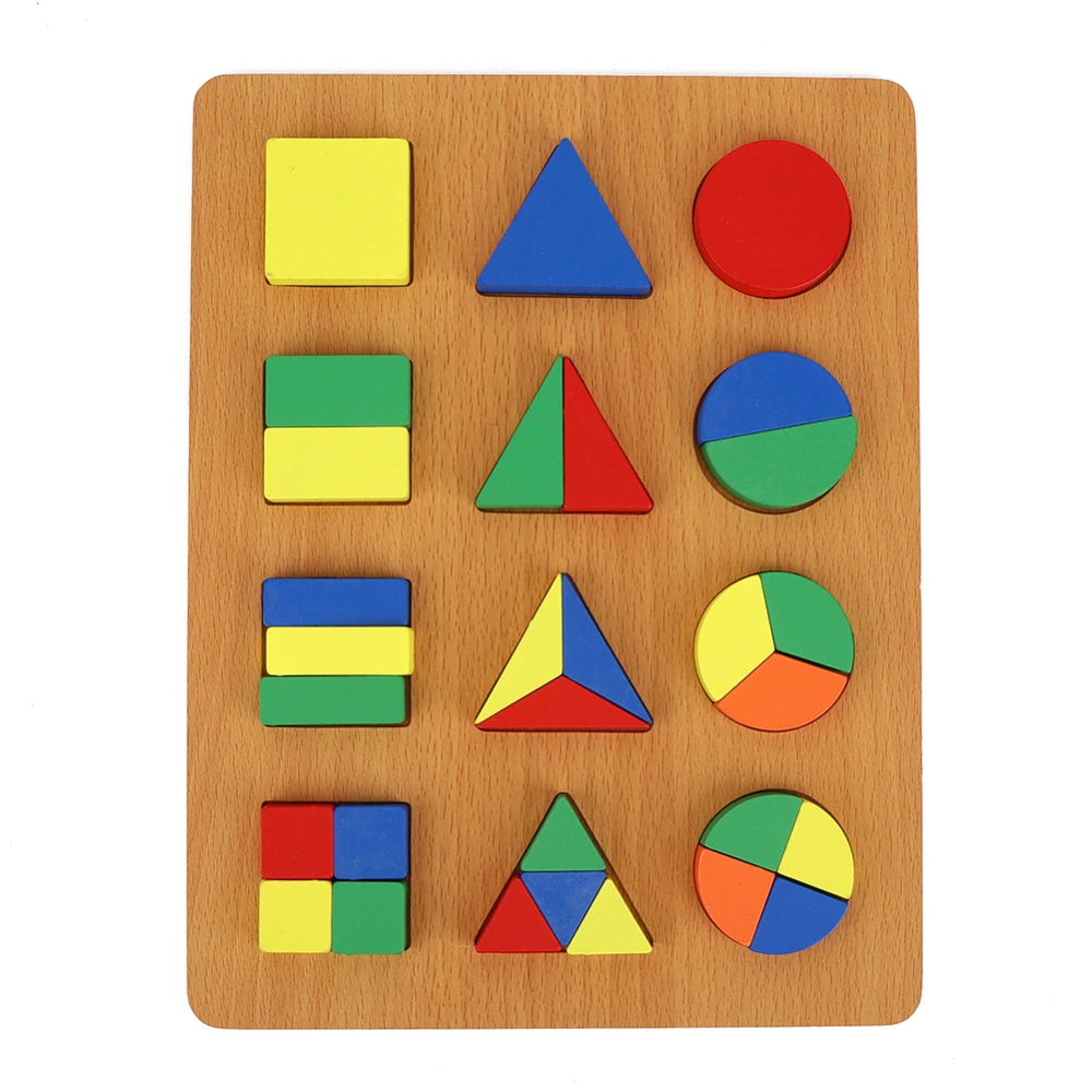 Geometry Shape Cognition Board Wooden Early Learning Educational Children ToyGeometry Shape Cognition Board