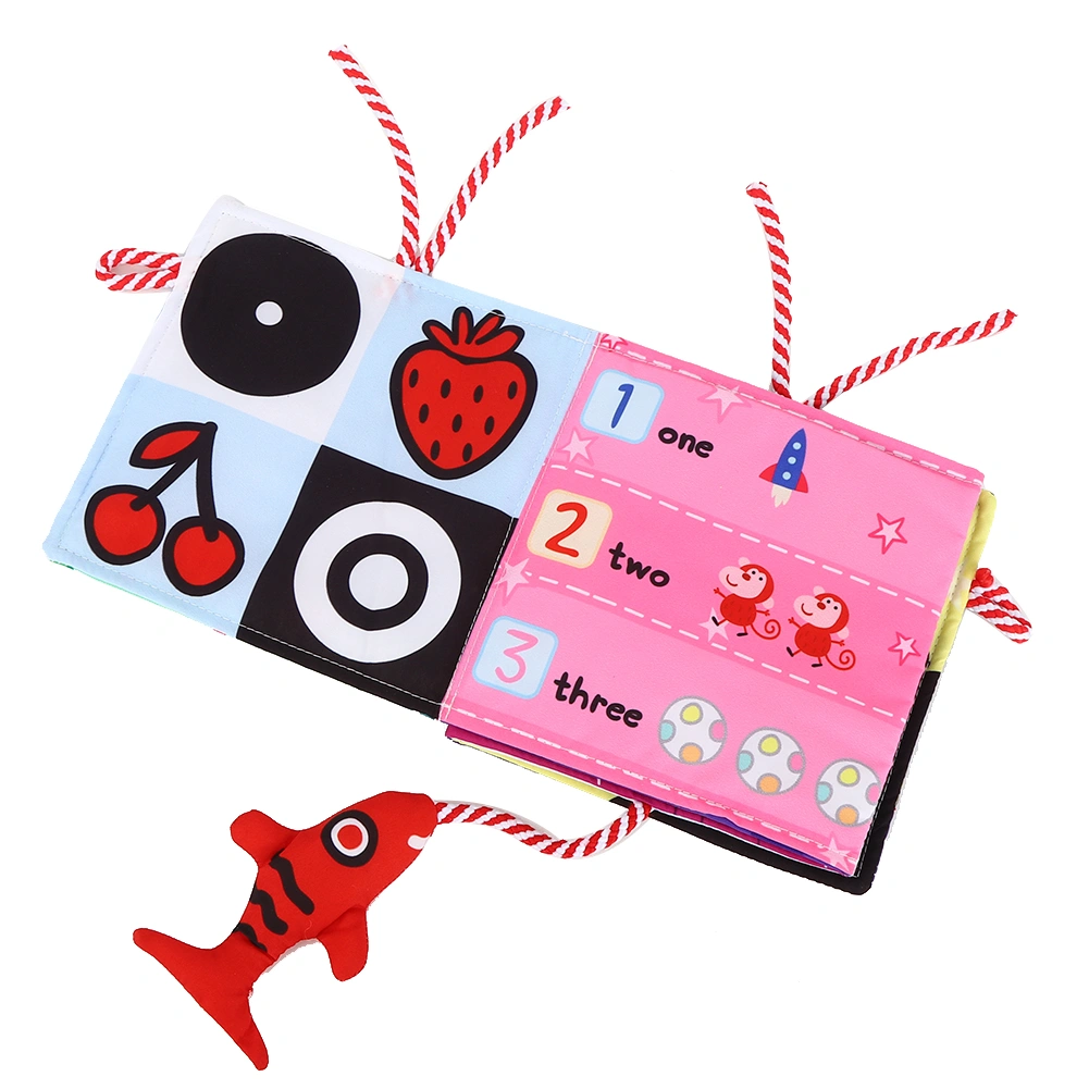 Cloth Book Toy Bed Hanging Toy Early Educational Children Cognitive Reading Cloth BookPig