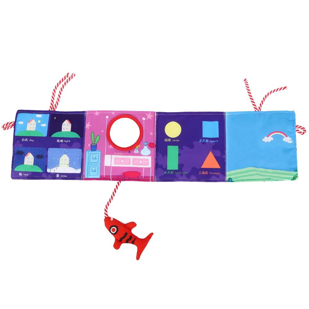 Cloth Book Toy Bed Hanging Toy Early Educational Children Cognitive Reading Cloth BookPig