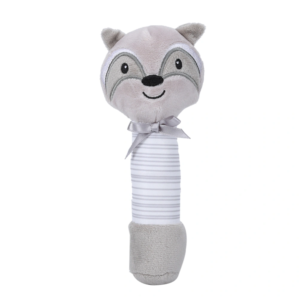 Baby Rattle Hand Bells Cartoon Animal Baby Comfort Rattle Hand Bell Plush ToyRacoon Dog