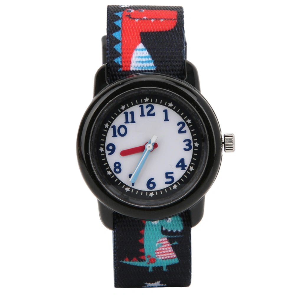 Children Watch Cartoon Pattern Waterproof Ribbon Strap Quartz Children Watch