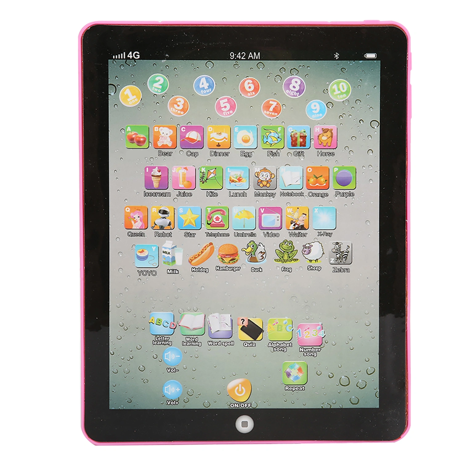 Child Tablet Toy Chinese English Learning Study Machine Toy Education Baby Toy GiftPink