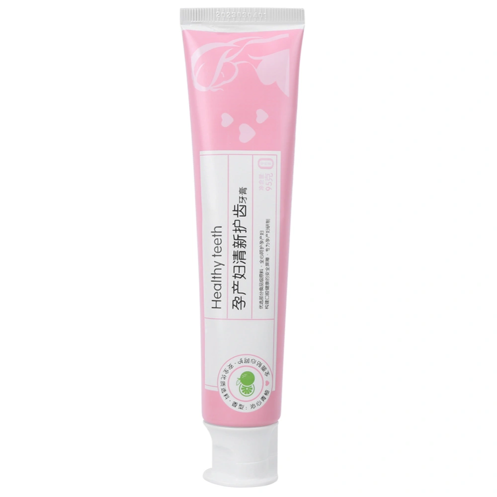 95g Pregnant Woman Toothpaste Fruit Fragrance Odor Breathing Fluoride-Free Tooth Care ToothpasteGreen Pomelo