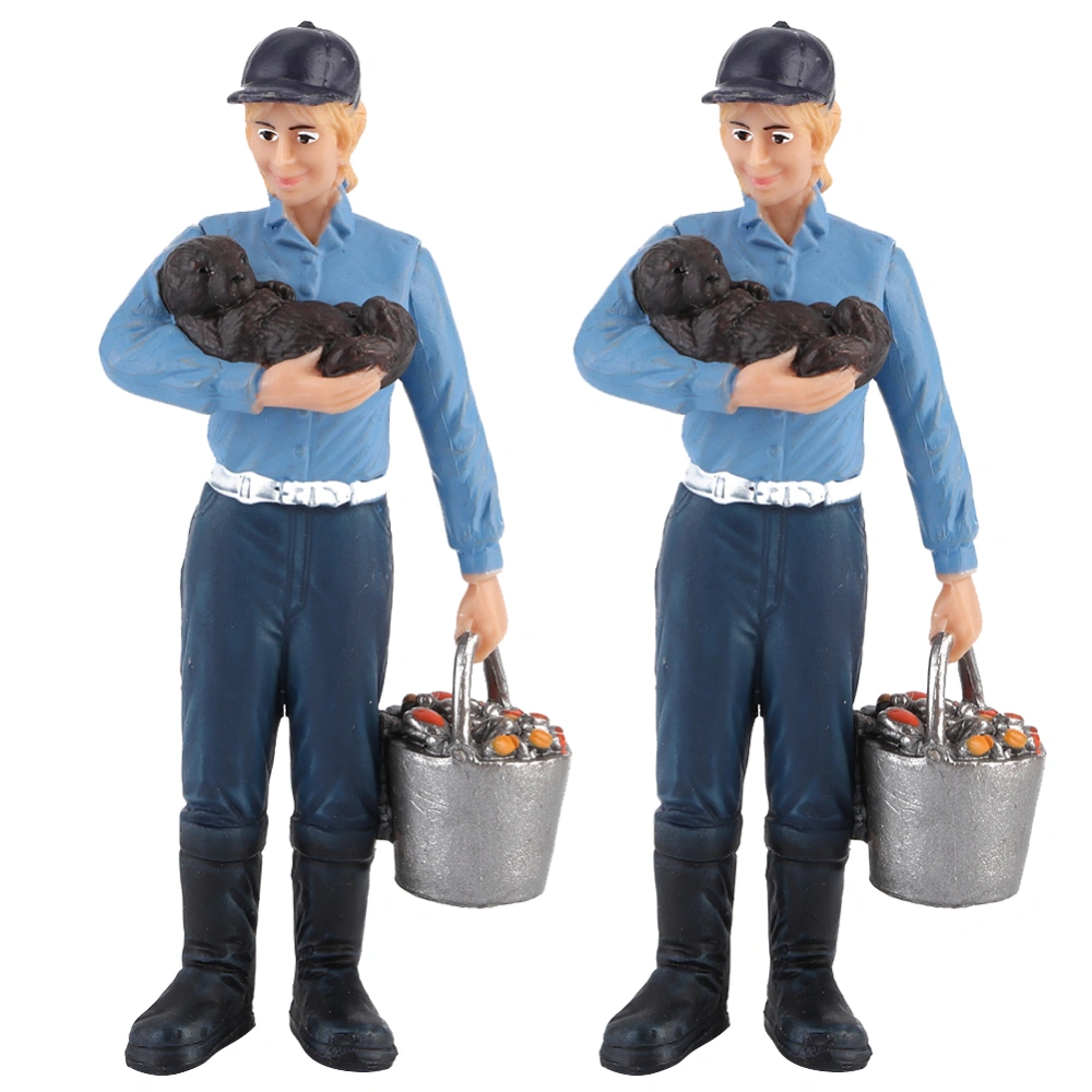 Farmer Model Toys Lifelike Static Simulation Farmer Figure Model Figurine Kid Toy Home Decor