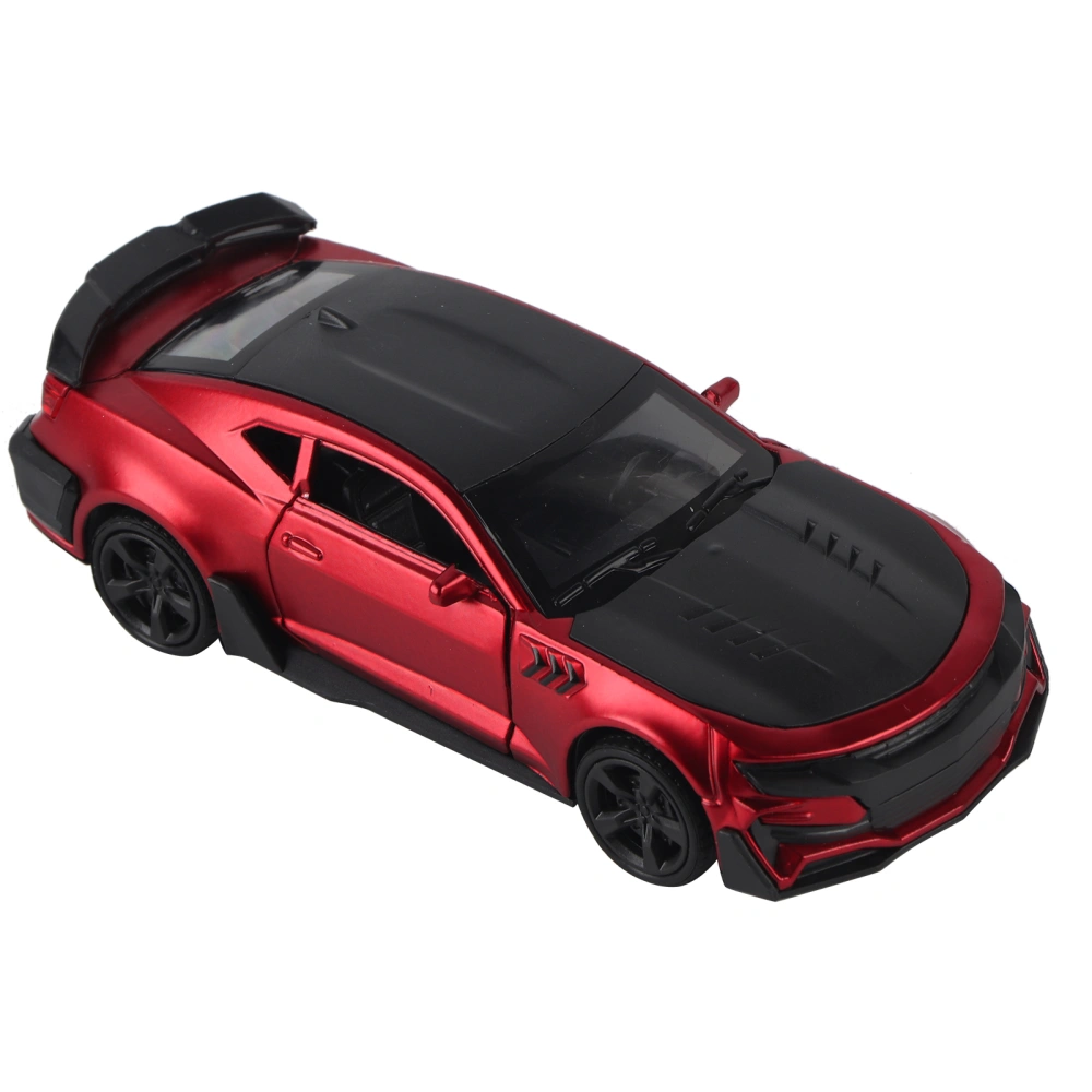 1:32 Alloy Sound Light Car Model Pull Back Stimulation Vehicle Toy Car Children Gift(Matte Red )