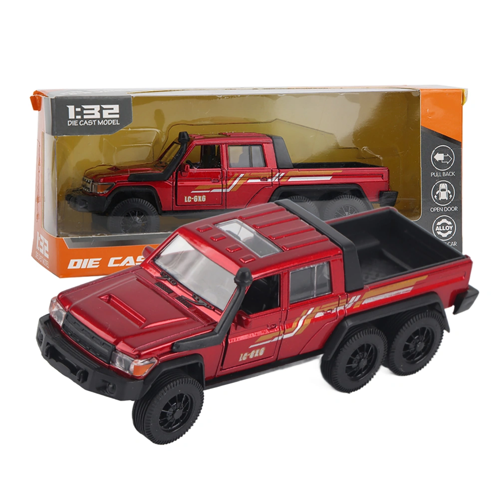 1: 32 Scale Child Kid Pull Back Alloy Car Toy High Simulation Vehicle Model with Light SoundRed