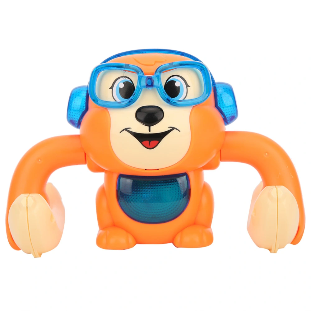 Voice Control Little Monkey Toy 360 Degrees Rolling Children Electric Toy with Sound EffectOrange