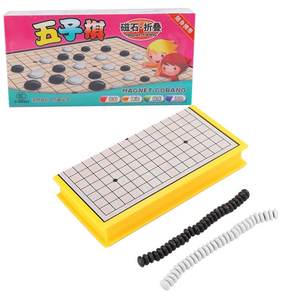 Chess Game Children Educational Parent Child Interaction Desktop Magnetic Chess Toy(Gobang )