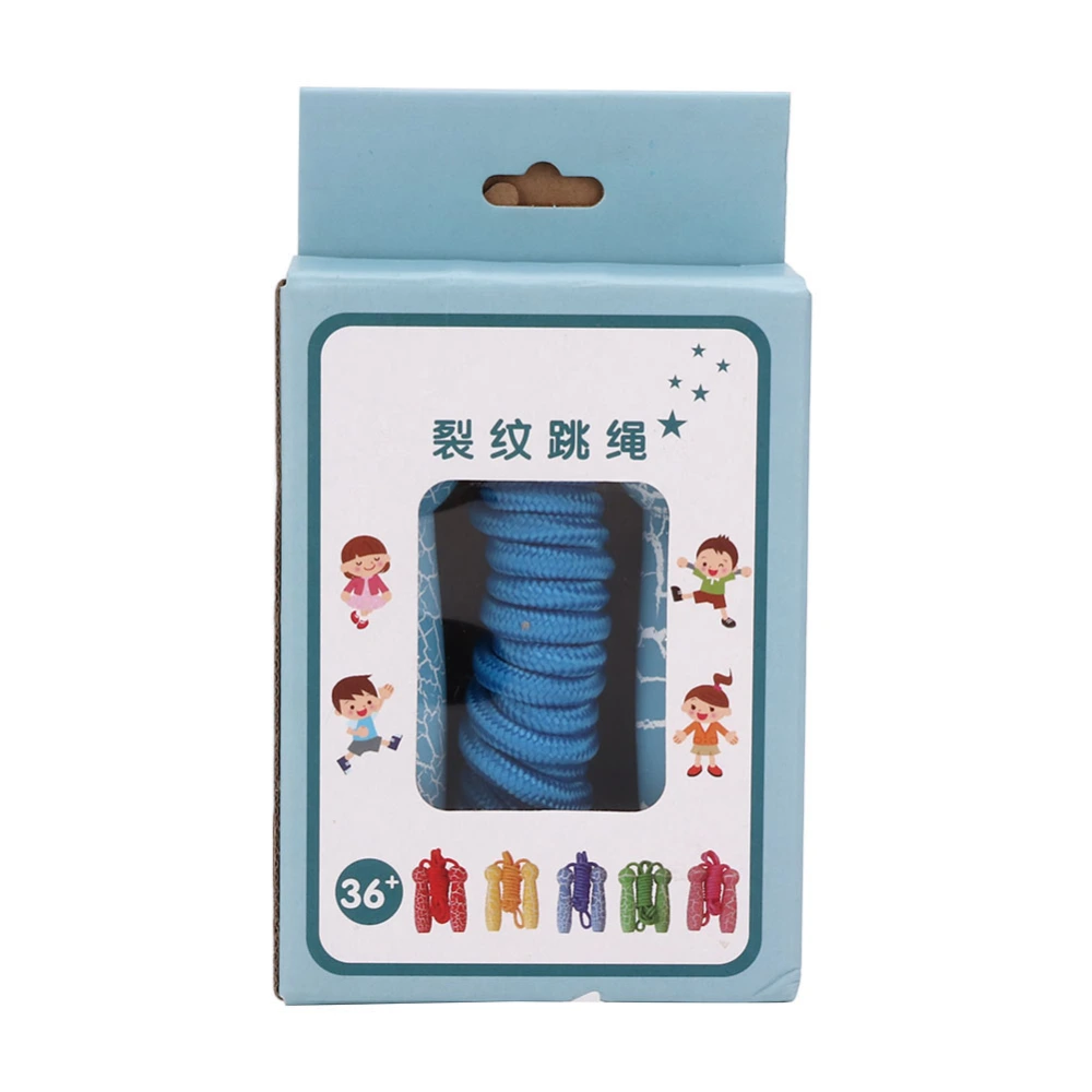 Children Wooden Adjustable Skipping Rope Student Adult Fitness Edicational ToyBlue