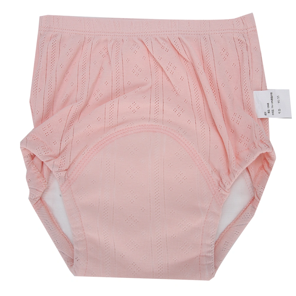 4 Layer Baby Diaper Pants Urine Leakage Proof Training Pants Newborn Cotton Gauze Children Learning Pants(Pink 100)